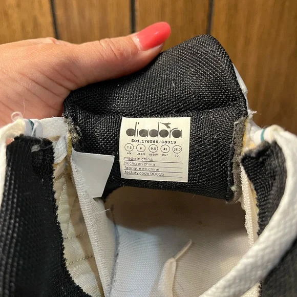 Diadora Black and White Sneakers - Picture 7 of 8